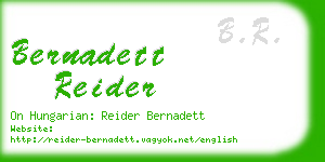 bernadett reider business card